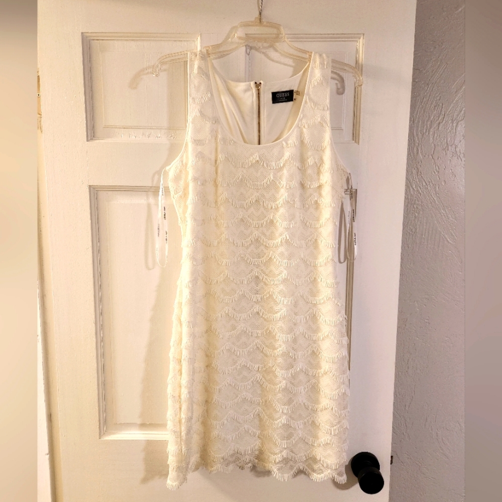 White fringe dress